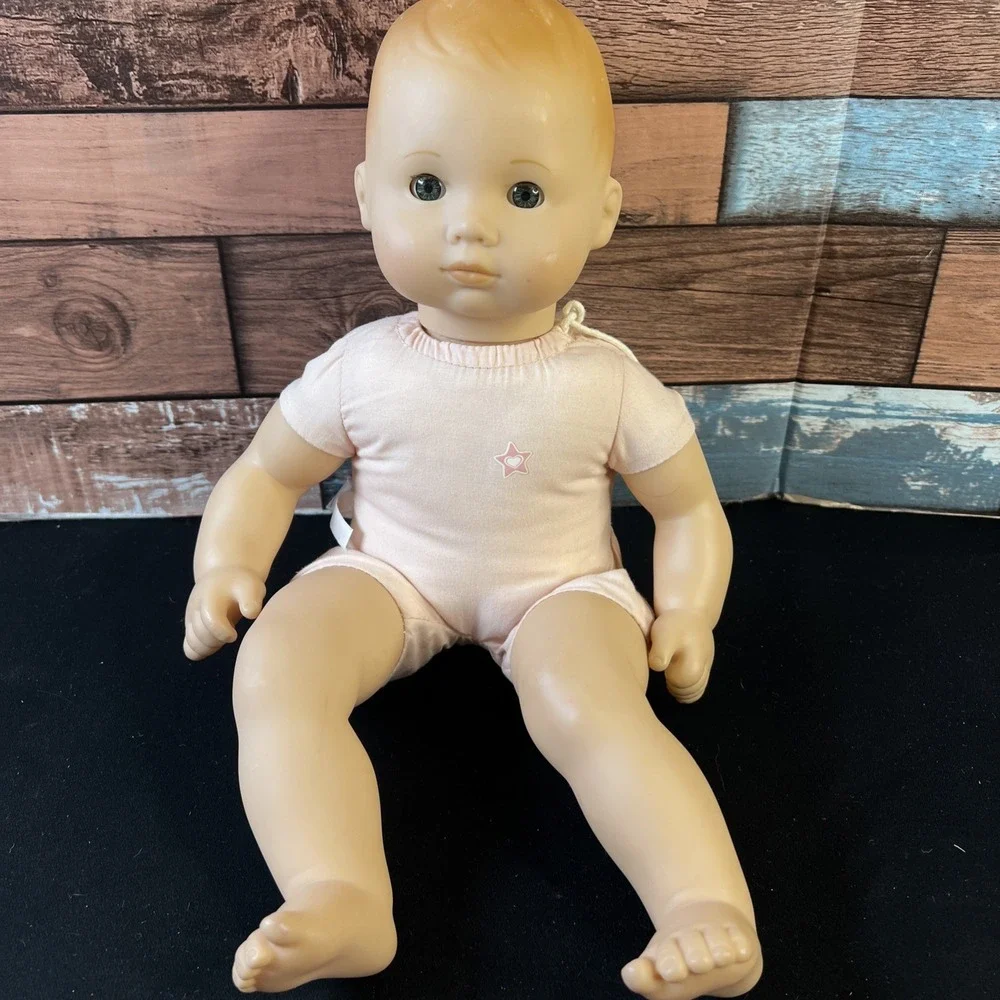 2014- American girl Bitty Baby Auburn hair - Open Close blue eyes baby doll